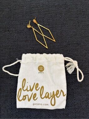 Gorjana Gold Angular Wire Drop Earrings